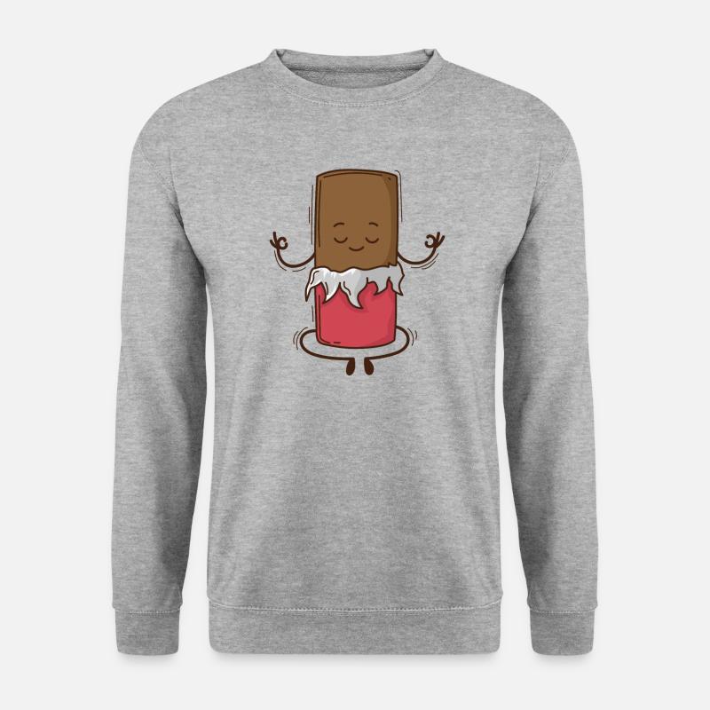 Chocolate meditates cross-legged - Unisex Sweatshirt - salt & pepper