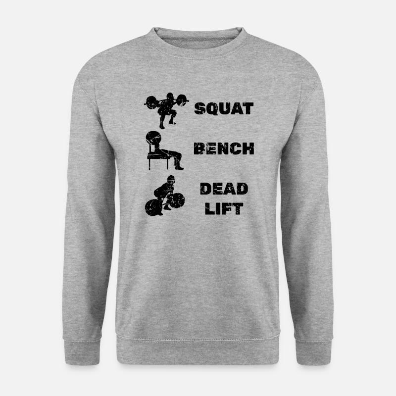 Squat Bench Deadlift Powerlifting - Unisex Sweatshirt - salt & pepper