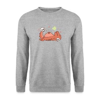 Dino avec un dinosaure d’os Reptile Animal - Sweat-shirt Unisexe - gris chiné - Devant - Alina (178cm) & Michal (187cm)