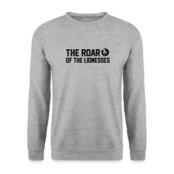 le rugissement des lionnes - Sweat-shirt Unisexe - gris chiné - Devant - Alina (178cm) & Michal (187cm)