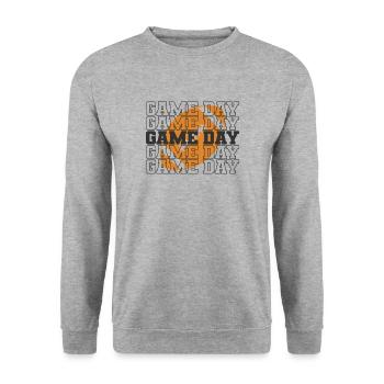 Game Day Football America Touchdown USA - Unisex Sweatshirt - salt & pepper - Front - Alina (178cm) & Michal (187cm)
