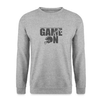 Game on Football America Sport Touchdown - Unisex Sweatshirt - salt & pepper - Front - Alina (178cm) & Michal (187cm)