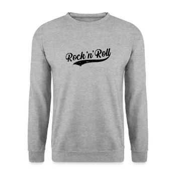 Rock 'n' Roll Musikstil Gitarre Genre - Unisex Pullover - Weißgrau meliert - Vorne - Alina (178cm) & Michal (187cm)