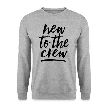 New to the Crew / Squad / Team - Unisex Pullover - Weißgrau meliert - Vorne - Alina (178cm) & Michal (187cm)