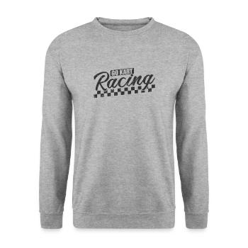 Go Kart Racing Track Kart Racing - Unisex Sweatshirt - salt & pepper - Front - Alina (178cm) & Michal (187cm)