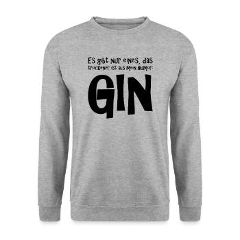 Gin - Spruch - lustig - Unisex Pullover - Weißgrau meliert - Vorne - Alina (178cm) & Michal (187cm)