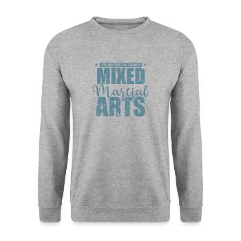 Combattez comme s’il n’y avait pas d’arts martiaux mixtes de demain - Sweat-shirt Unisexe - gris chiné - Devant - Alina (178cm) & Michal (187cm)
