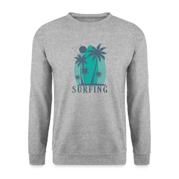 Surfing Surfing Water Sports Wind - Unisex Sweatshirt - salt & pepper - Front - Alina (178cm) & Michal (187cm)
