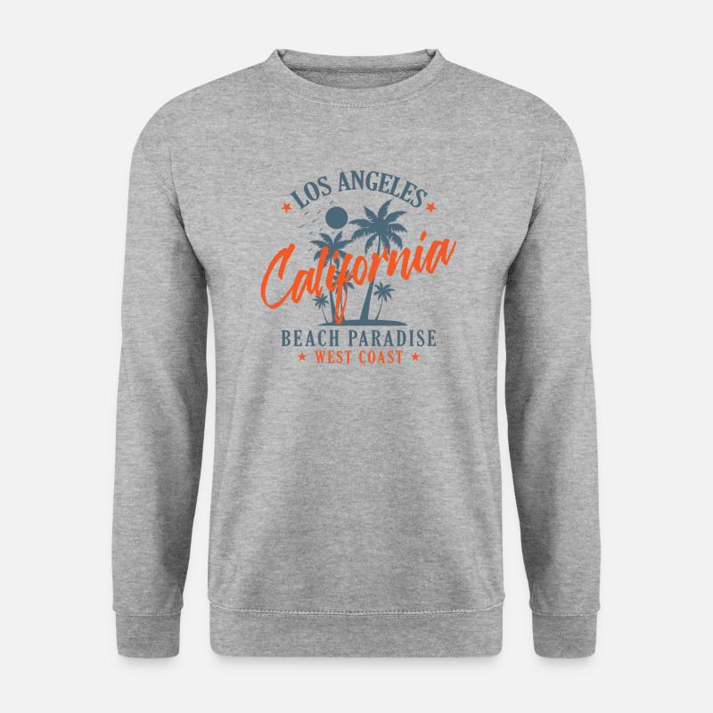 Los Angeles California Beach Paradise West Coast - Unisex Pullover - Weißgrau meliert