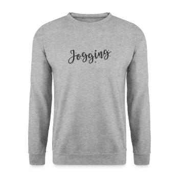 Jogging Exercise Endurance Sports Running - Unisex Sweatshirt - salt & pepper - Front - Alina (178cm) & Michal (187cm)