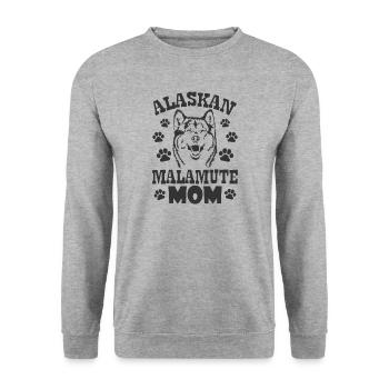 Alaskan Malamute Mom Pet Dog Breed - Unisex Sweatshirt - salt & pepper - Front - Alina (178cm) & Michal (187cm)