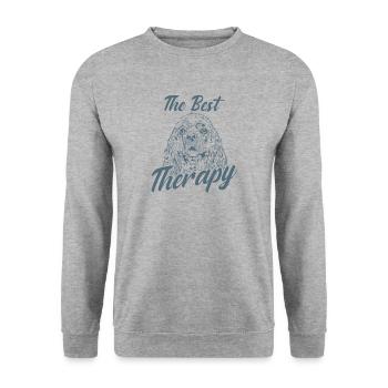 The Best Therapy Cocker Spaniel Dog - Unisex Sweatshirt - salt & pepper - Front - Alina (178cm) & Michal (187cm)