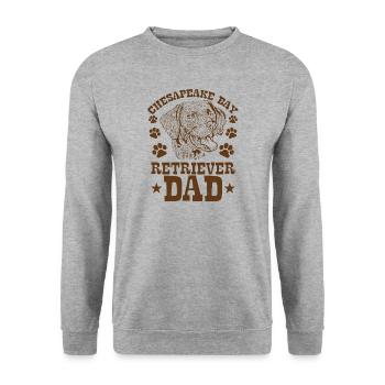 Chesapeake Bay Retriever Papa Pet Dog - Sweat-shirt Unisexe - gris chiné - Devant - Alina (178cm) & Michal (187cm)