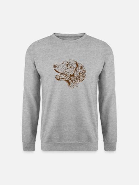 Hundekopf Chesapeake Bay Retriever Haustier - Unisex Pullover - Weißgrau meliert