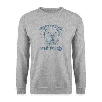 Race de chien de compagnie American Bulldog Mom - Sweat-shirt Unisexe - gris chiné - Devant - Alina (178cm) & Michal (187cm)