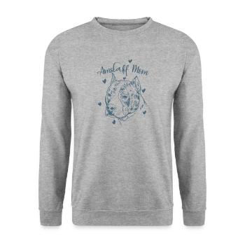 Terrier Maman Chien USA Staffordshire - Sweat-shirt Unisexe - gris chiné - Devant - Alina (178cm) & Michal (187cm)