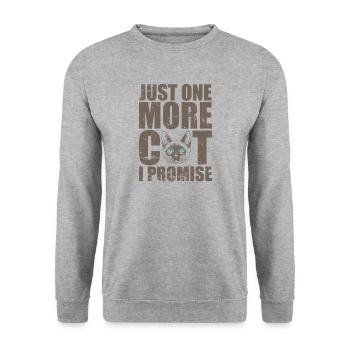 Just one More Siamese Cat I Promise Pet - Unisex Sweatshirt - salt & pepper - Front - Alina (178cm) & Michal (187cm)