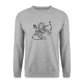 Signe du zodiaque Scorpion Octobre Novembre - Sweat-shirt Unisexe - gris chiné - Devant - Alina (178cm) & Michal (187cm)