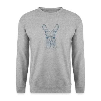 Kangaroo Australia Outback Marsupial - Unisex Sweatshirt - salt & pepper - Front - Alina (178cm) & Michal (187cm)