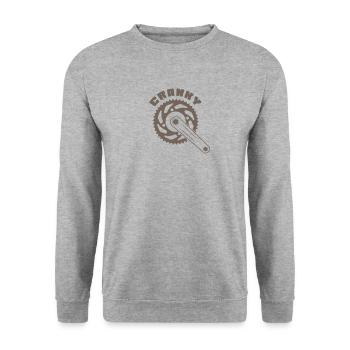 Cranky Cycling Fitness Sports - Unisex Sweatshirt - salt & pepper - Front - Alina (178cm) & Michal (187cm)