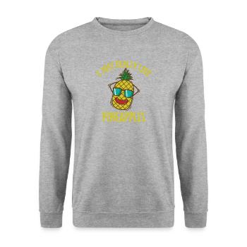 J’aime vraiment les fruits d’ananas - Sweat-shirt Unisexe - gris chiné - Devant - Alina (178cm) & Michal (187cm)