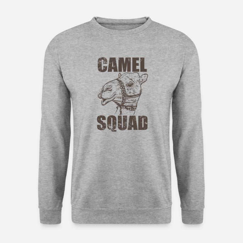 Camel Squad Dromedary Desert Hump - Sweat-shirt Unisexe - gris chiné