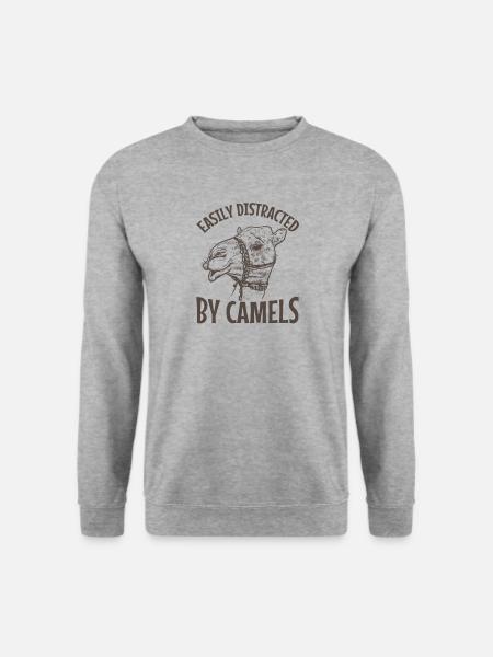 Easily Distracted by Camels Dromedar - Unisex Sweatshirt - salt & pepper