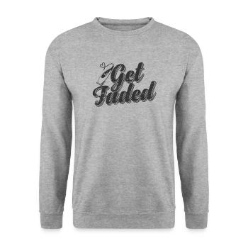 Get Faded Friseur Beruf Haare - Unisex Pullover - Weißgrau meliert - Vorne - Alina (178cm) & Michal (187cm)