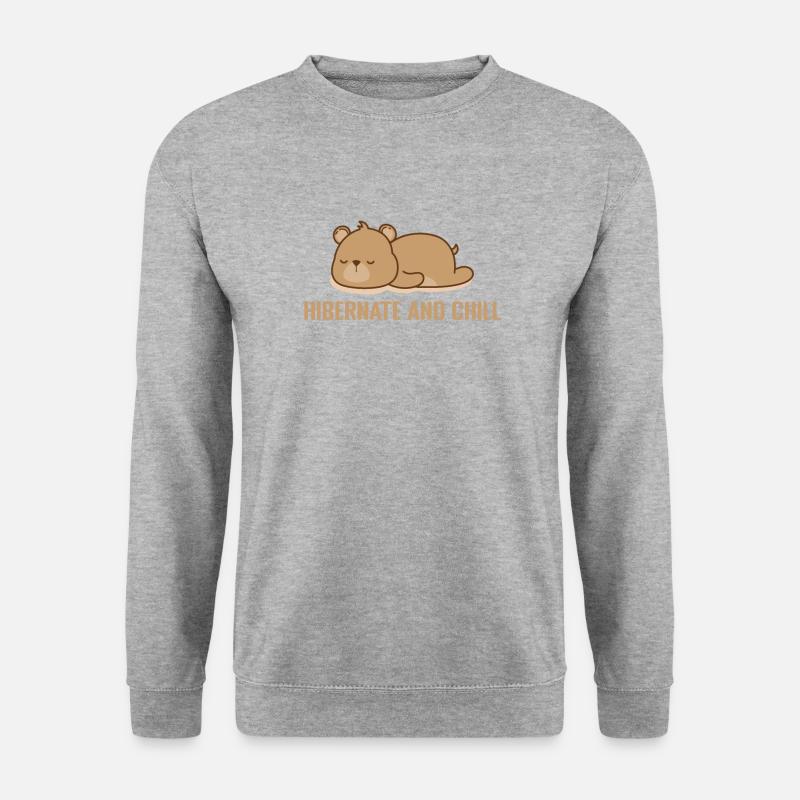 pyjamas hiberner et chill - Sweat-shirt Unisexe - gris chiné
