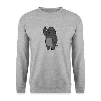 Une taupe trouve un monticule d’animaux en or de terre - Sweat-shirt Unisexe - gris chiné - Devant - Alina (178cm) & Michal (187cm)