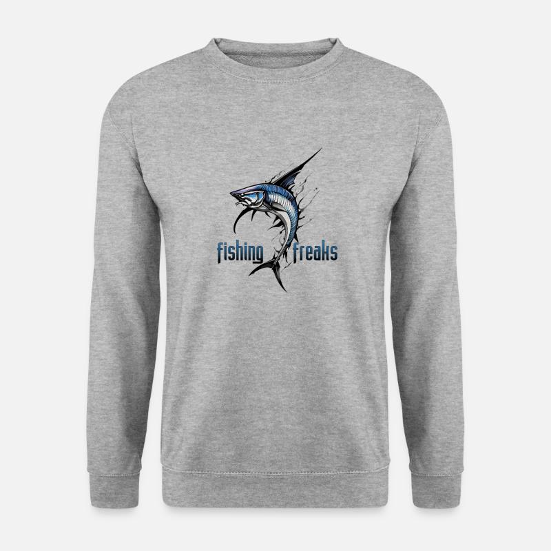 Angelfreaks: Bunte Fische - Unisex Pullover - Weißgrau meliert
