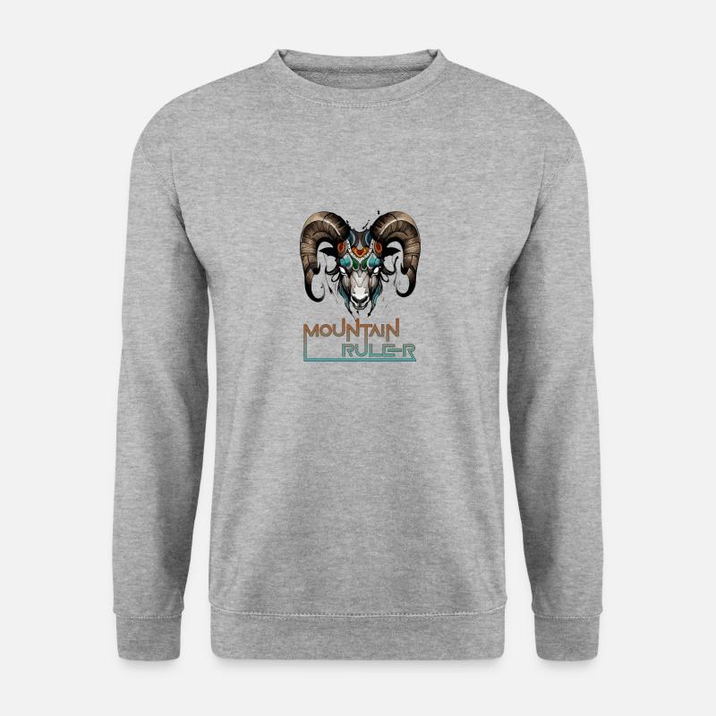 Mountain Monarch: Ram Head - Unisex Sweatshirt - salt & pepper