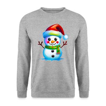 Bonhomme de neige - Sweat-shirt Unisexe - gris chiné - Devant - Alina (178cm) & Michal (187cm)
