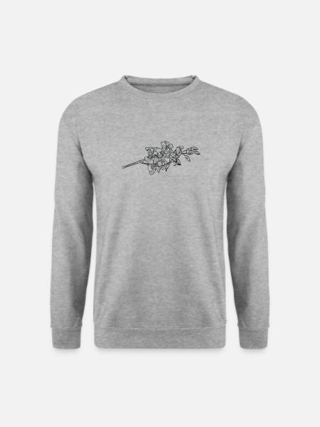 Orchidee Blüte Blume Duft - Unisex Pullover - Weißgrau meliert