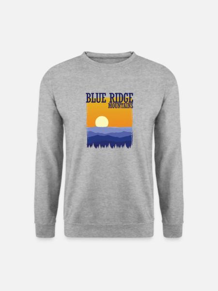 Blue Ridge Mountains Appalachen Mount Mitchell - Unisex Pullover - Weißgrau meliert