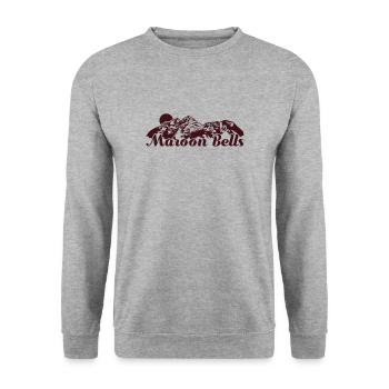 Maroon Bells Elk Mountains Colorado - Unisex Pullover - Weißgrau meliert - Vorne - Alina (178cm) & Michal (187cm)