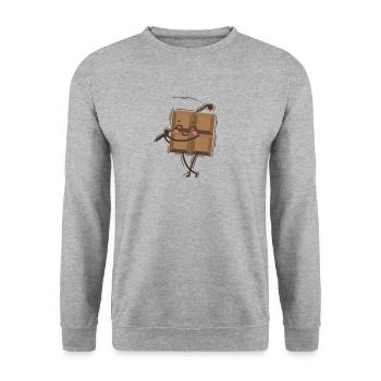 Tafel Schokolade spielt Golf Süßigkeit - Unisex Pullover - Weißgrau meliert - Vorne - Alina (178cm) & Michal (187cm)