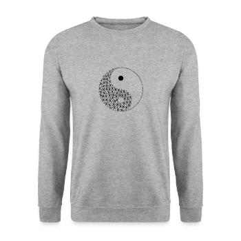 Yin and Yang Complementary - Unisex Sweatshirt - salt & pepper - Front - Alina (178cm) & Michal (187cm)