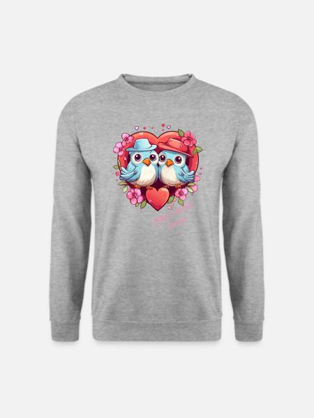 Voler ensemble pour toujours et aimer le vol d’amour - Sweat-shirt Unisexe - gris chiné