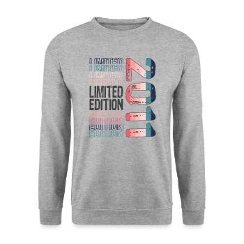 Limited Edition seit 2011 Geburtstag Vintage 2011 - Unisex Pullover - Weißgrau meliert - Vorne - Alina (178cm) & Michal (187cm)