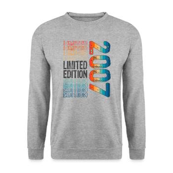 Limited Edition Since 2007 Birthday Vintage 2007 - Unisex Sweatshirt - salt & pepper - Front - Alina (178cm) & Michal (187cm)