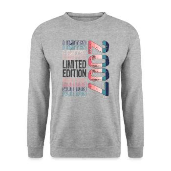 Limited Edition Since 2007 Birthday Vintage 2007 - Unisex Sweatshirt - salt & pepper - Front - Alina (178cm) & Michal (187cm)