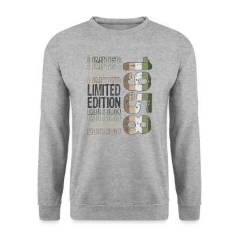 Limited Edition Since 1958 Birthday Vintage 1958 - Unisex Sweatshirt - salt & pepper - Front - Alina (178cm) & Michal (187cm)