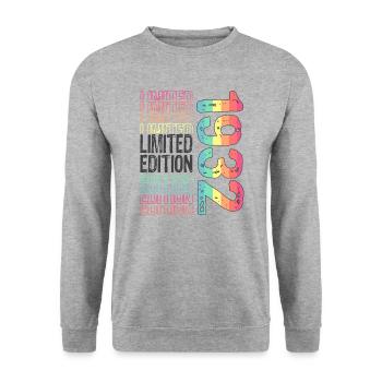 Edition limitée depuis 1932 Anniversaire Millésime 1932 - Sweat-shirt Unisexe - gris chiné - Devant - Alina (178cm) & Michal (187cm)