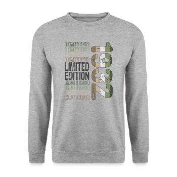 Edition limitée depuis 1932 Anniversaire Millésime 1932 - Sweat-shirt Unisexe - gris chiné - Devant - Alina (178cm) & Michal (187cm)