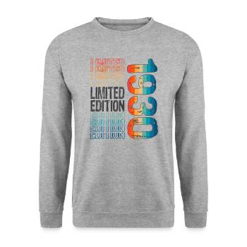 Édition limitée depuis 1930 anniversaire Vintage des années 1930 - Sweat-shirt Unisexe - gris chiné - Devant - Alina (178cm) & Michal (187cm)