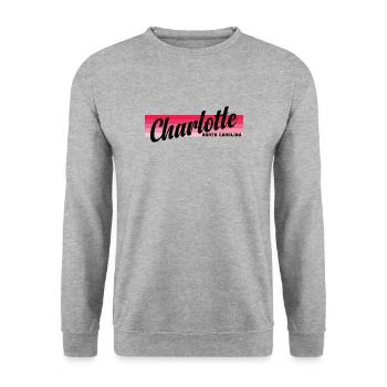 Charlotte, une ville de Caroline du Nord, aux États-Unis - Sweat-shirt Unisexe - gris chiné - Devant - Alina (178cm) & Michal (187cm)
