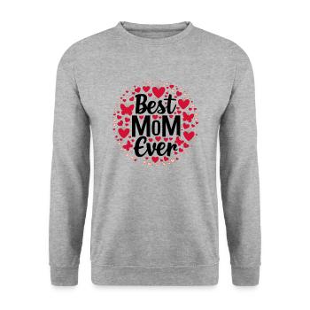 Best Mom Forever - Cadeau de fête des mères - Sweat-shirt Unisexe - gris chiné - Devant - Alina (178cm) & Michal (187cm)