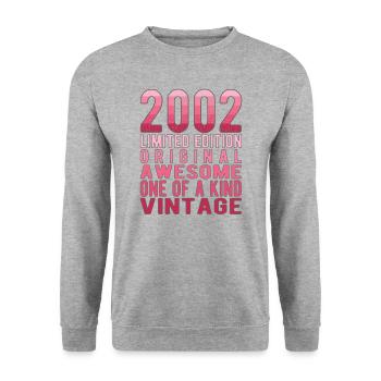 Limited Edition Since 2002 Birthday Vintage 2002 - Unisex Sweatshirt - salt & pepper - Front - Alina (178cm) & Michal (187cm)