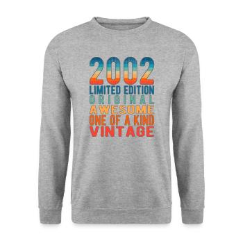 Limited Edition Since 2002 Birthday Vintage 2002 - Unisex Sweatshirt - salt & pepper - Front - Alina (178cm) & Michal (187cm)